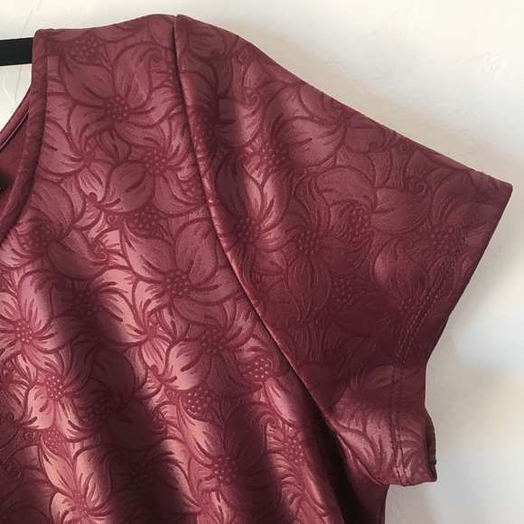 Papermoon Burgundy Atta Knit Lasercut Dress Large - Picture 5 of 8